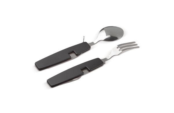 Zusammenklappbares Besteck im Multi-tool, schwarz