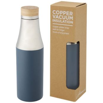Hulan 540 ml Kupfer-Vakuum Isolierflasche mit Bambusdeckel