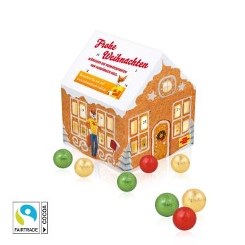 Adventskalender Weihnachtshaus Classic Mit Fairtrade® Schokolade