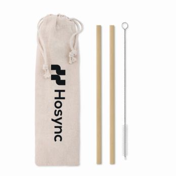 NATURAL STRAW Bambus Trinkhalme-Set
