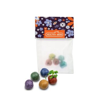 Bunte Mini Flower-Balls mit Samen