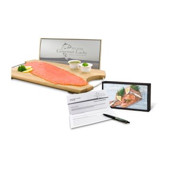 Geschenkartikel: Lachs-Gutschein in Holzbox: Gourmet