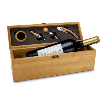 Geschenkset: Wein in Bambuskiste