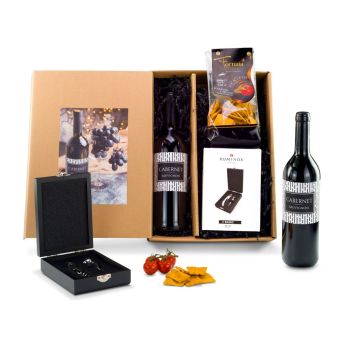 Geschenkset / Präsenteset: Wein & Snack