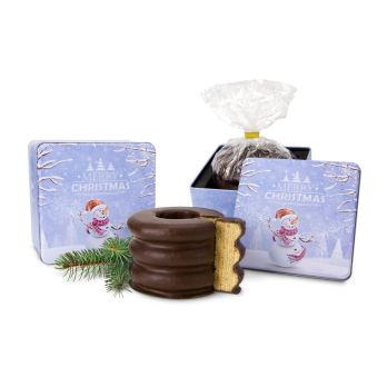 Geschenkset: Baumkuchen in Weihnachtsdose