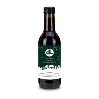 Glühwein - Flasche olivgrün, Schraubverschluss 0,25 l