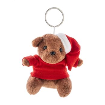 Julnalle Plüsch-Weihnachts-Teddybär-Schlüsselanhänger