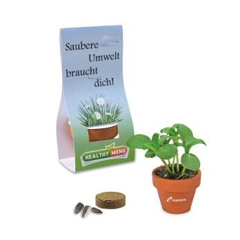 Logo-Töpfchen Überreichverpackung mit Samen