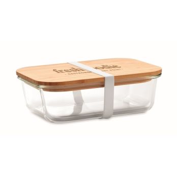 TUNDRA LUNCHBOX Lunchbox Glas mit Bambus