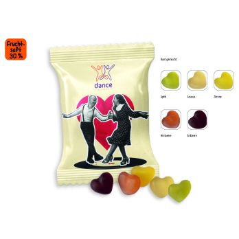 Mini Saft-Herzen Werbetüte