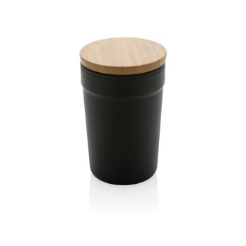 GRS rPP-Becher mit Bambusdeckel