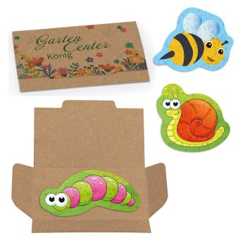 Samenpapier lustige Tierchen