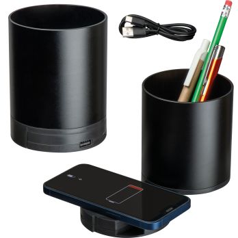 Stifteköcher mit Wireless Charging 