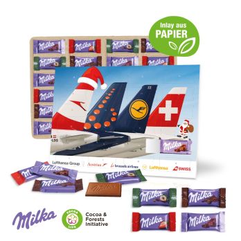 Tisch-Adventskalender Organic mit Milka Schokolade