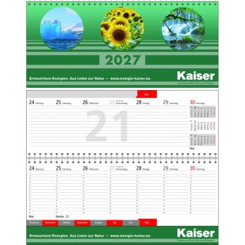 Quer-Terminplaner Business-plus Register