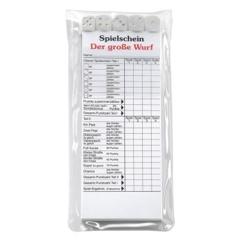 Würfelspiel "Der große Wurf" im Etui