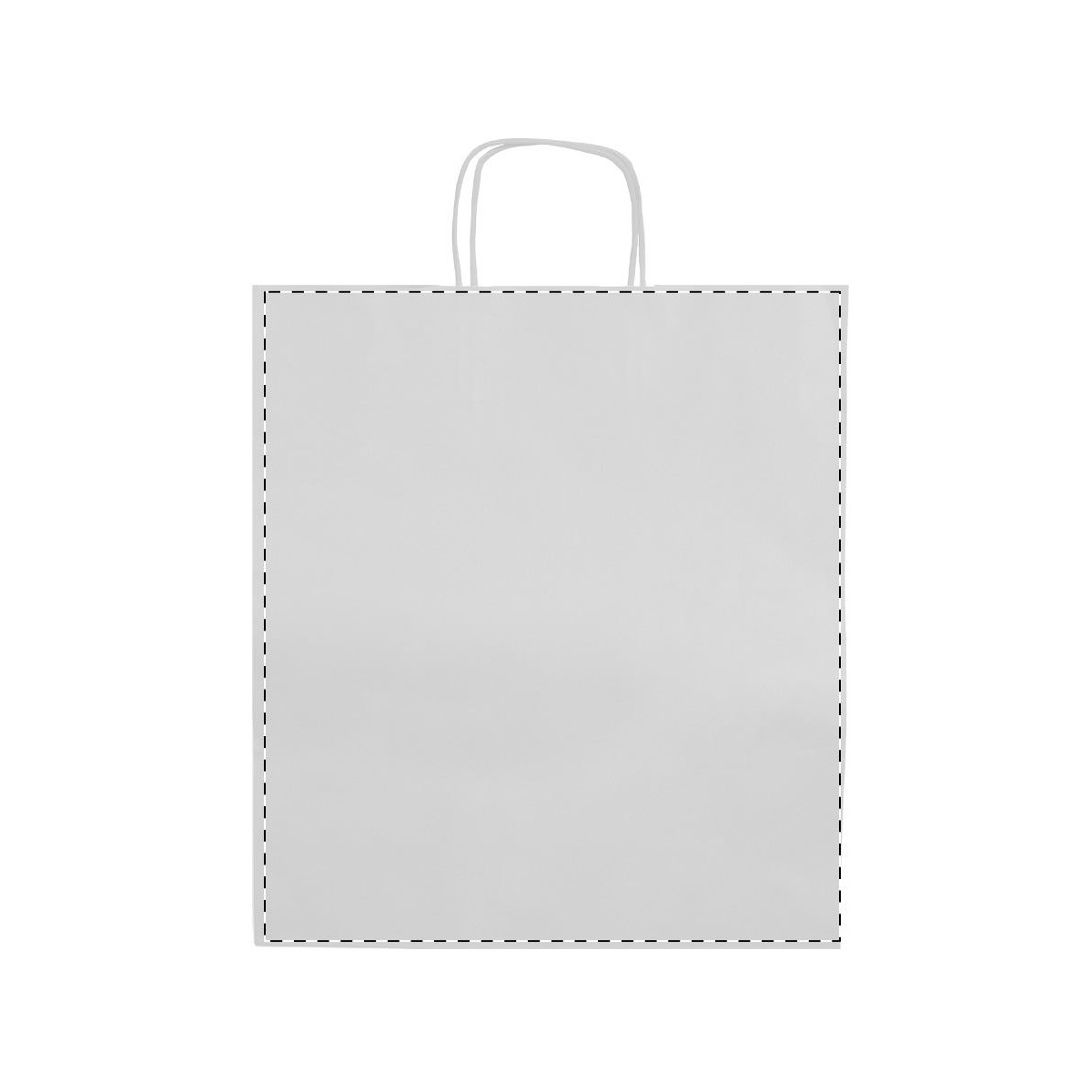 Papier Tragetasche weiss 36 x 9 x 24 cm Griffe in weiss