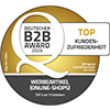 TOP B2B-Awards Kategorie Kundenzufriedenheit Siegel