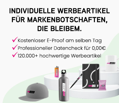 Individuelle Werbeartikel für Markenbotschaften, die bleiben. Individuelle Werbeartikel für Markenbotschaften, die bleiben.