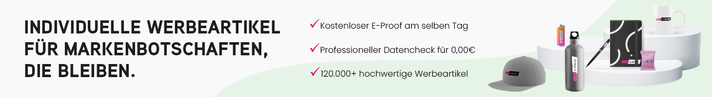 Individuelle Werbeartikel für Markenbotschaften, die bleiben. Individuelle Werbeartikel für Markenbotschaften, die bleiben.