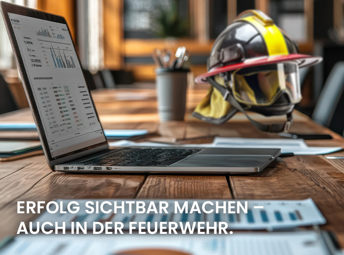 Sichtabrer Erfolg: Ein Laptop auf einem Tisch mit Kennzahlen und Diagrammen auf dem Bildschirm Sichtabrer Erfolg: Ein Laptop auf einem Tisch mit Kennzahlen und Diagrammen auf dem Bildschirm
