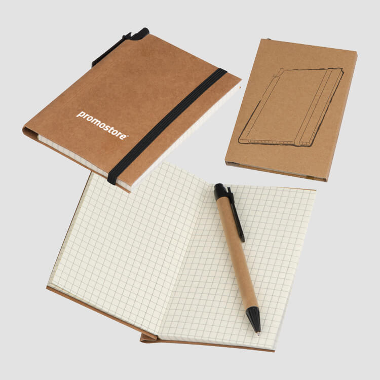 Karierte Notizbücher mit Logo bedrucken Karierte Notizbücher mit Logo bedrucken