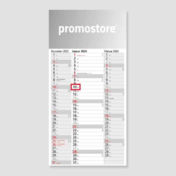 3-Monats-Wandkalender als Werbeartikel bedrucken 3-Monats-Wandkalender als Werbeartikel bedrucken