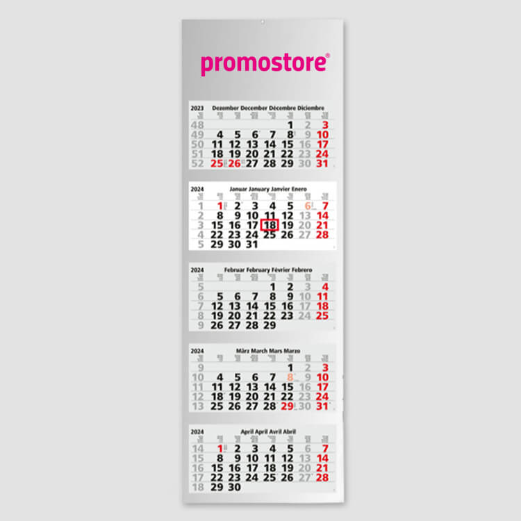 5-Monats-Wandkalender als Werbeartikel bedrucken lassen 5-Monats-Wandkalender als Werbeartikel bedrucken lassen